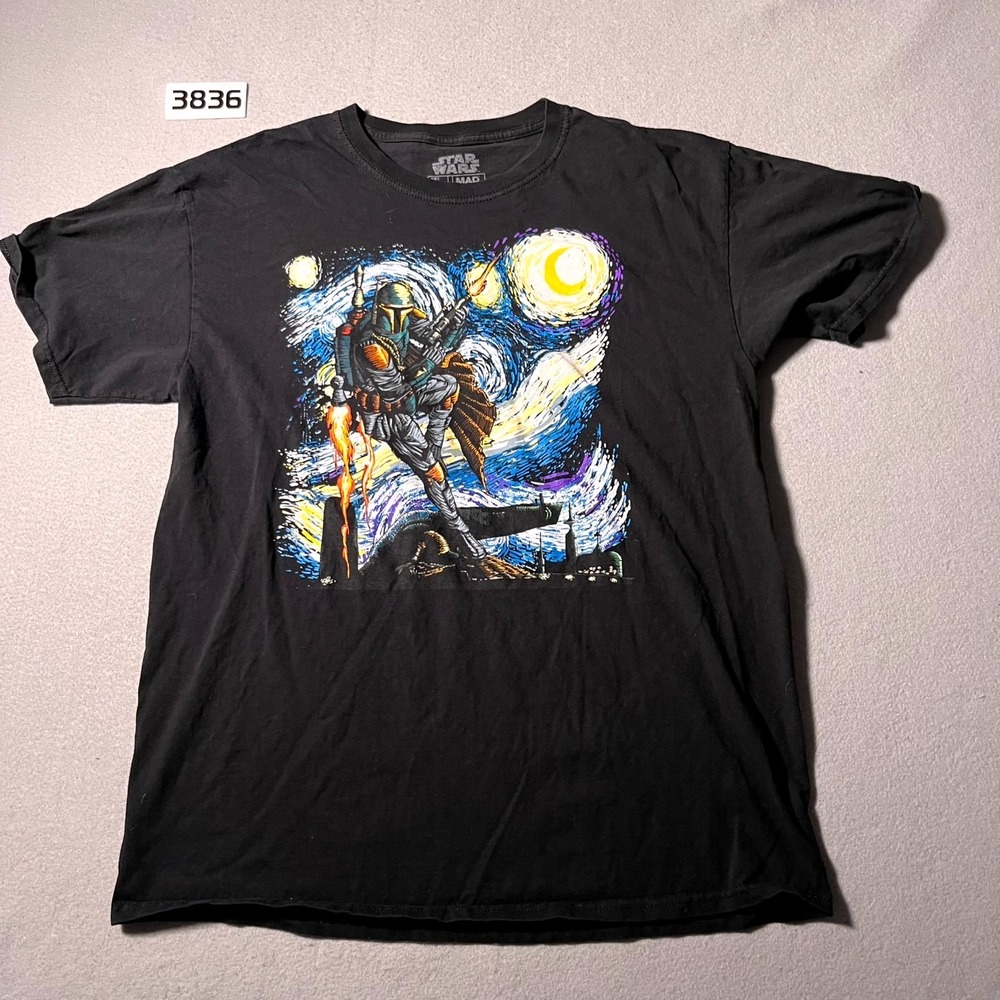 Mandolorian StarWars Boba Fett Starry‎ Graphic Short Sleeve Cotton